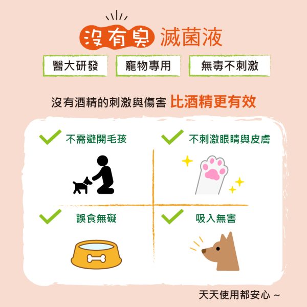 沒有臭 狗寶貝滅菌液 (250ml噴瓶)