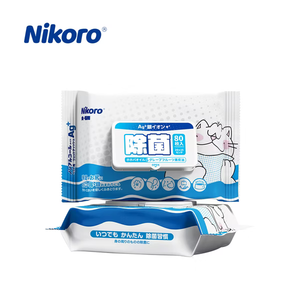 妮可露 Ag+銀離子寵物抑菌濕巾