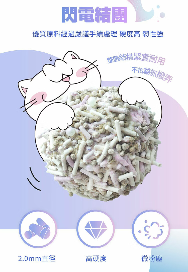 妮可露 無塵混合豆腐砂人魚琉璃限定版 清新海洋香 6