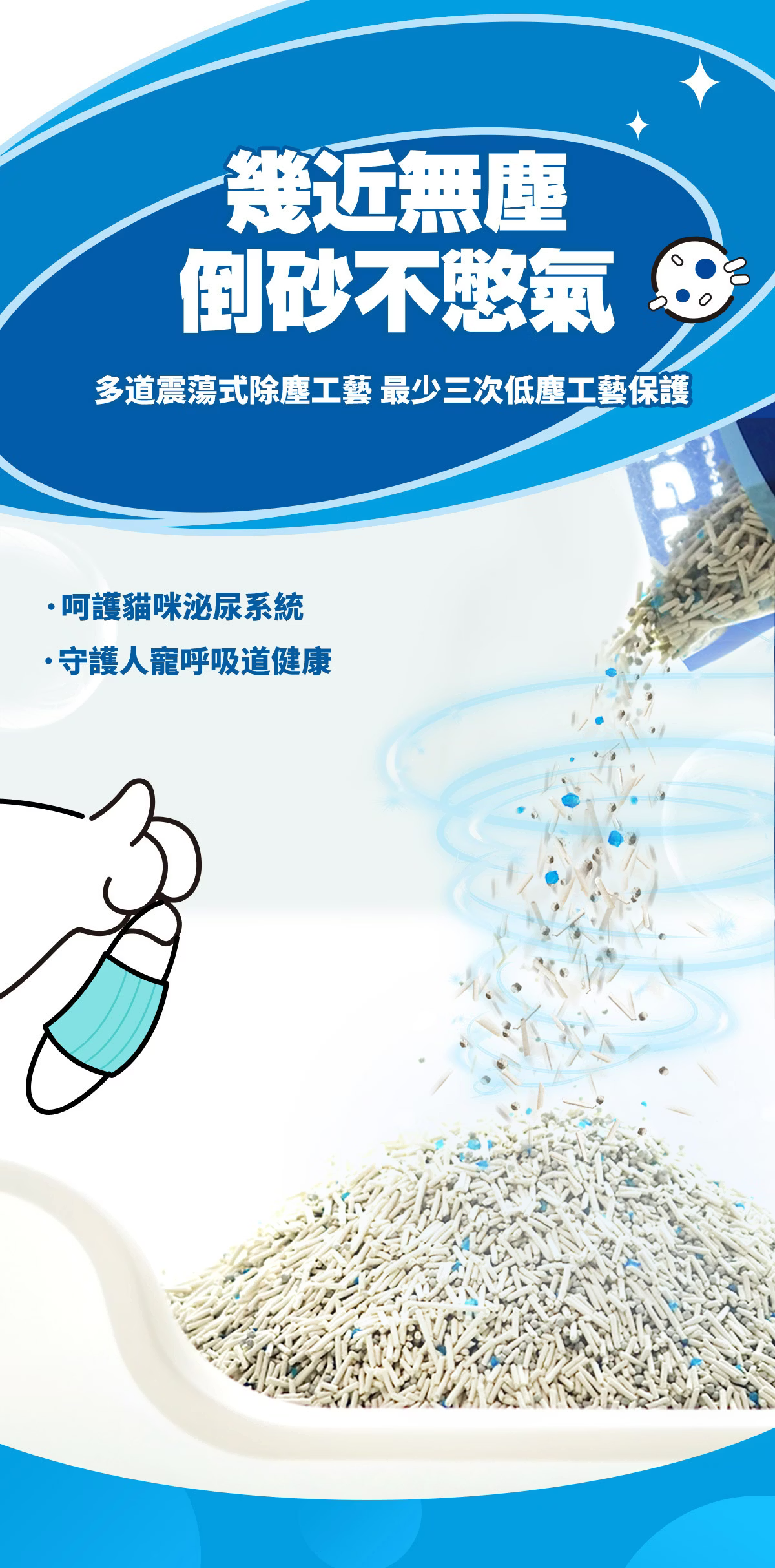 妮可露 無塵混合豆腐貓砂 經典小藍塊 原味奶香 7