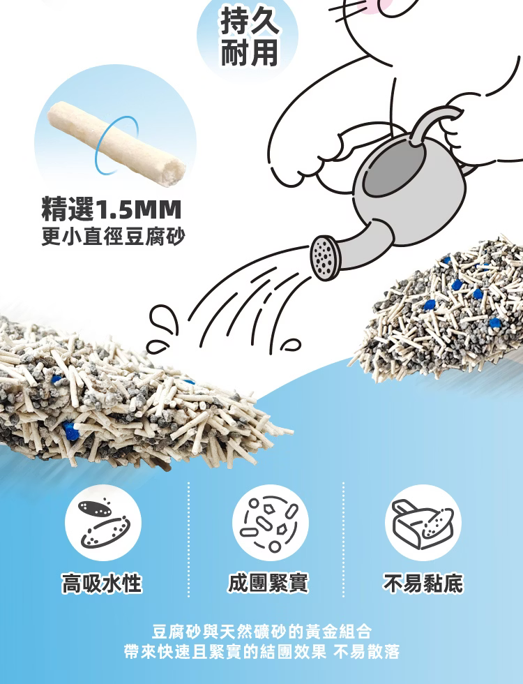 妮可露 超低粉塵豆礦混合砂 銀礦石升級版 5