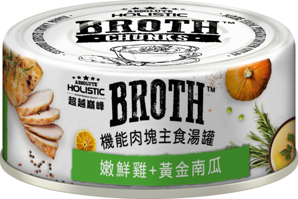 超越巔峰 機能肉塊主食湯罐-全齡貓 - 嫩鮮雞+黃金南瓜 - 80G
