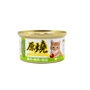原燒 貓罐 - 除毛球-雞肉+鮪魚+南瓜 - 80G