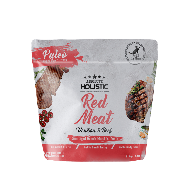 超越巔峰 鮮食肉片-全齡貓 – 放牧牛&鹿+綠胎貝+牛磺酸 – 50G 110