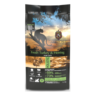 安柏希雅 無殼鮮肉全齡貓糧-火雞肉+鯡魚 - 1.5KG