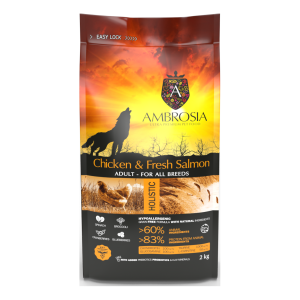 安柏希雅敏感無殼鮮肉成犬-雞肉+鮭魚 - 2KG