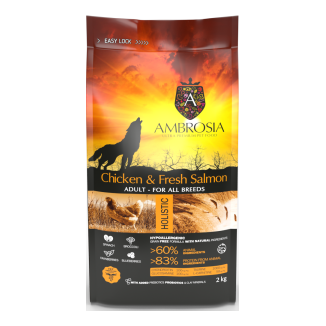 安柏希雅敏感無殼鮮肉成犬-雞肉+鮭魚 - 2KG