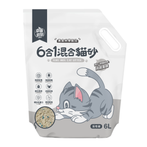 幸福時刻 便提/可沖馬桶 - 6合1混合貓砂 - 活性碳 - 6L