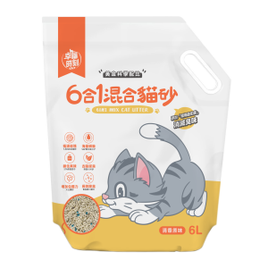 幸福時刻 便提/可沖馬桶 - 6合1混合貓砂 - 清香原味 - 6L