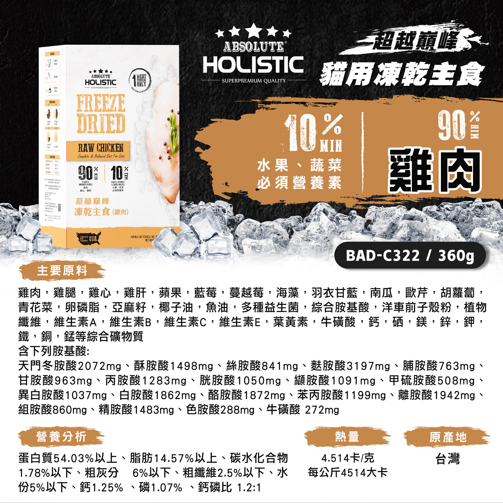 超越巔峰主食凍乾 貓 長條圖 010