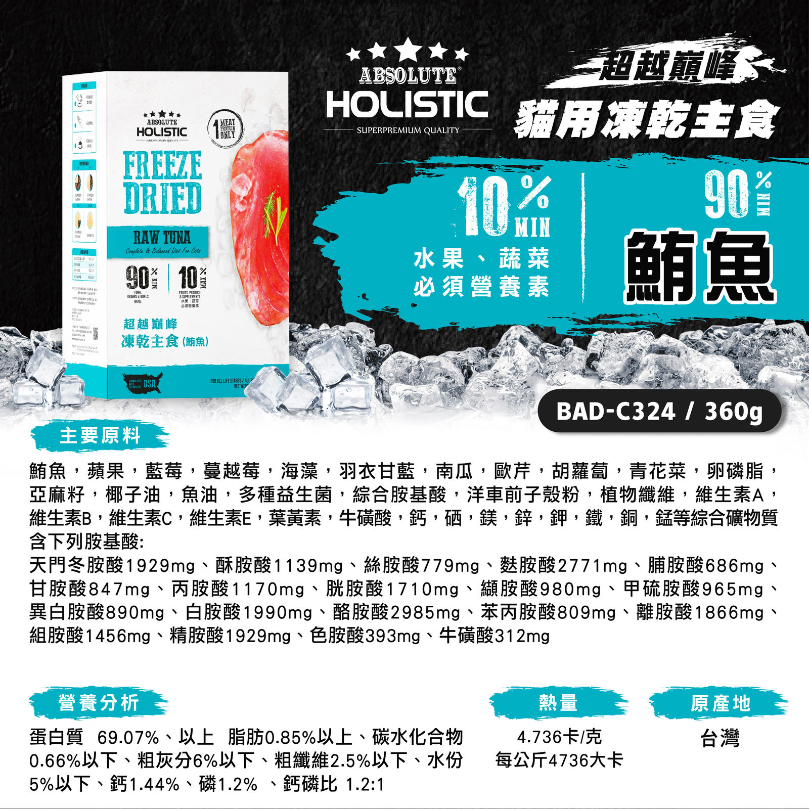 超越巔峰主食凍乾 貓 長條圖 012