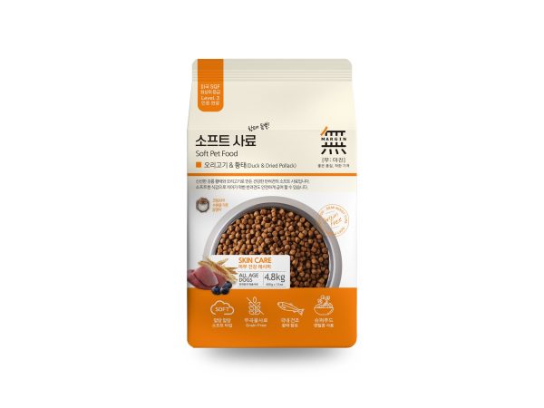 [無IN軟飼料] 無in頂級無穀軟飼料(鴨肉+鱈魚) - 鴨肉+鱈魚 - 4.8kg(400g*12)