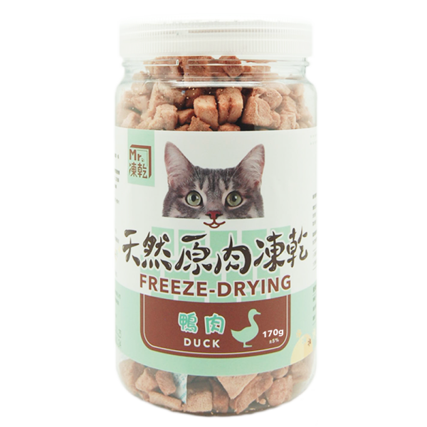 [Mr.凍乾] 貓用天然原肉凍乾-罐裝 - 鴨肉 - 170g