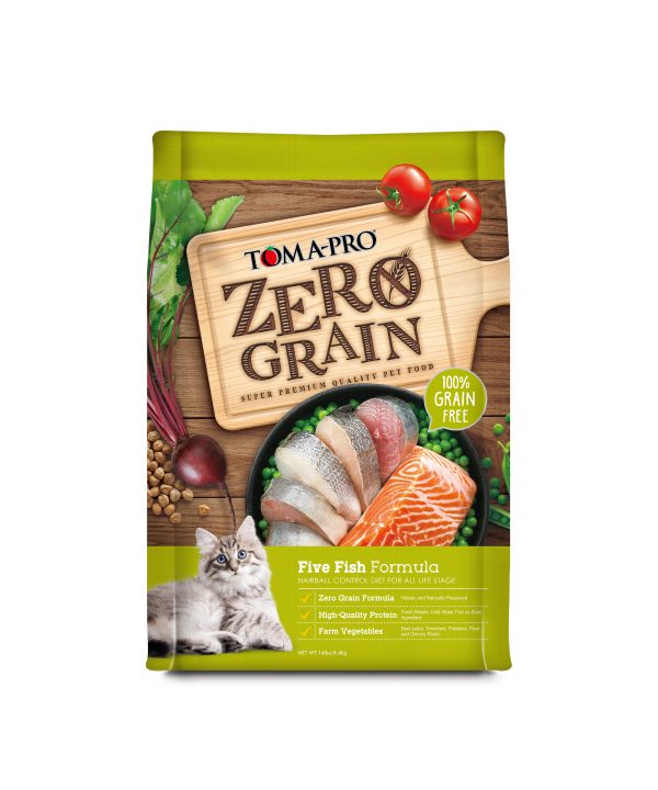 [優格0穀系列-0%零穀] 全年齡貓用-化毛配方 - 5種魚 - 5.5lb