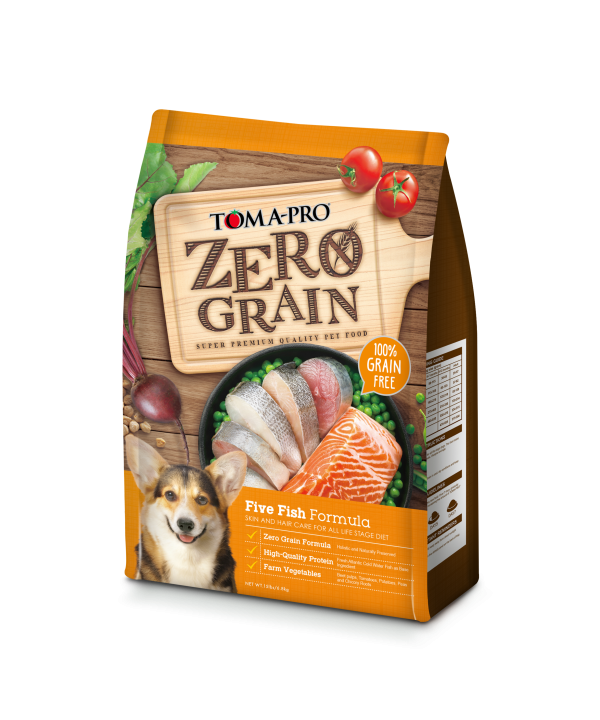 [優格0穀系列-0%零穀] 全年齡犬用-晶亮護毛配方 - 5種魚 - 2.5lb