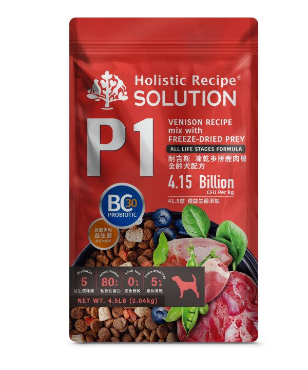 [耐吉斯P1] 凍乾多拼-鹿肉餐-全齡犬 - 鹿肉餐 - 4.5LB