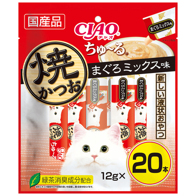 [CIAO] 啾嚕肉泥鰹魚燒多入 - 鮪魚綜合 - 12g × 20入