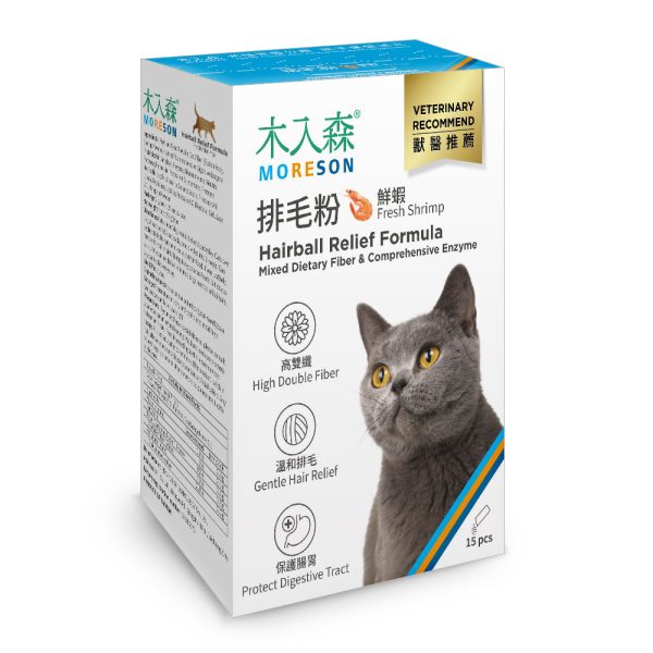 [木入森] 鮮蝦排毛粉 - 貓-鮮蝦 - 15包