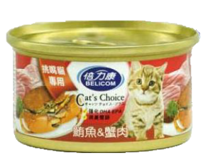 [倍力康] 挑嘴專用 - 鮪魚&蟹肉 - 80g